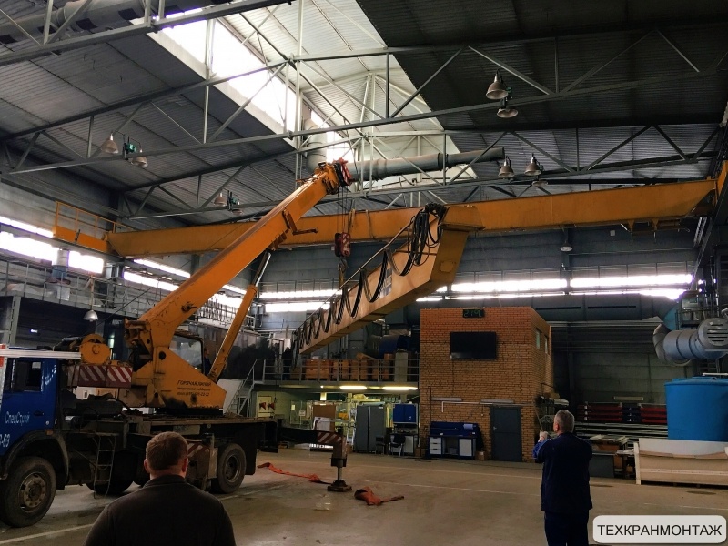 Демонтаж мостового крана KONE гп 10 с последующим монтажом